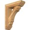 Ekena Millwork Olympic Slat Rough Sawn Bracket w/ Offset Brace, Western Red Cedar, 6"W x 20"D x 24"H BKT0604X20X24OLY06RWR - alternate 1